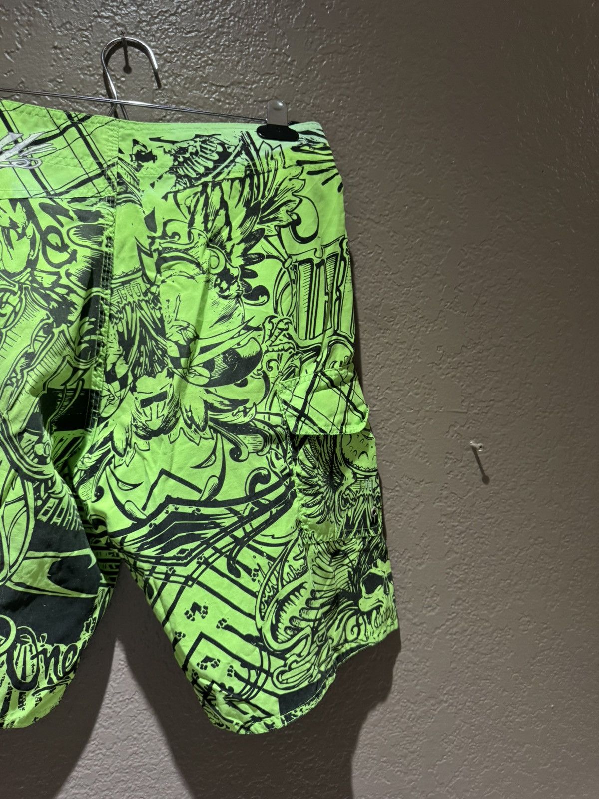 O'Neill Vintage Neon Green/Black AOP O’Neill Shorts 30 Surf Shorts Size US 30 / EU 46 - 5 Thumbnail