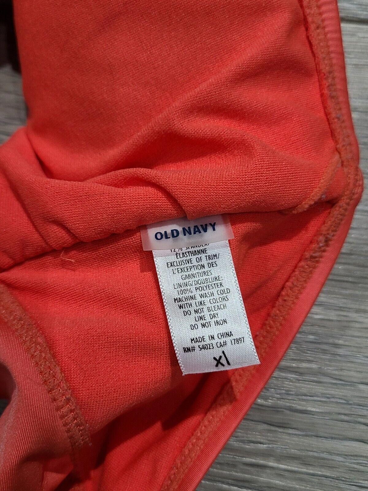 Old Navy Old Navy Coral Swimsuit Top Extra Large Bandeu Layered Size ONE SIZE - 4 Thumbnail