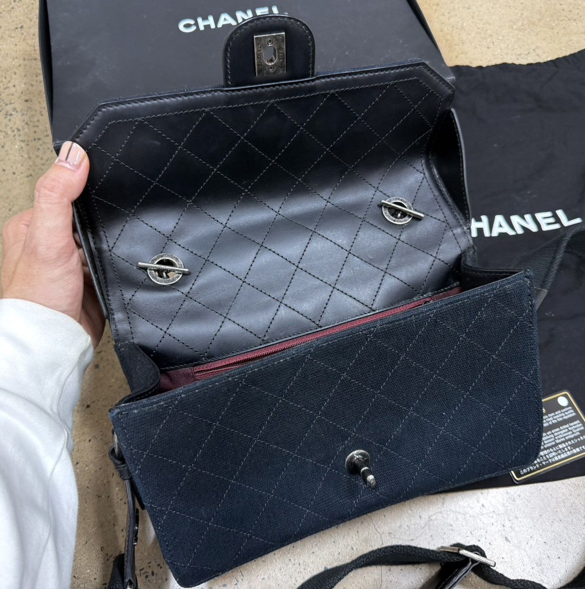 Chanel Chanel Salzburg Canvas Box Bag，medium Size ONE SIZE - 11 Thumbnail