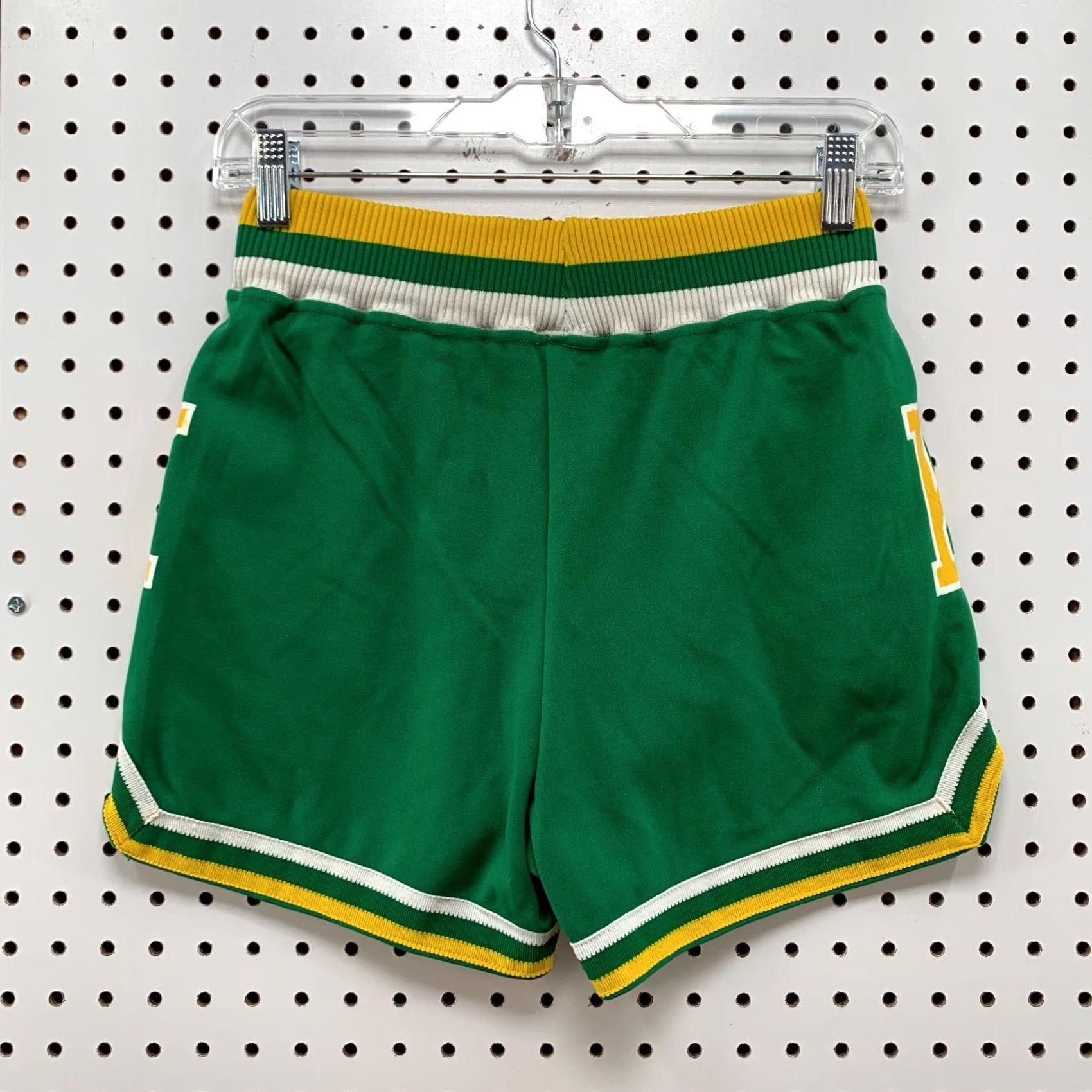 Champion VINTAGE Champion Shorts Womens Juniors Size 12 Fits 24X4 Green Yellow 80s 70s Size 34" / US 12 / IT 48 - 6 Thumbnail