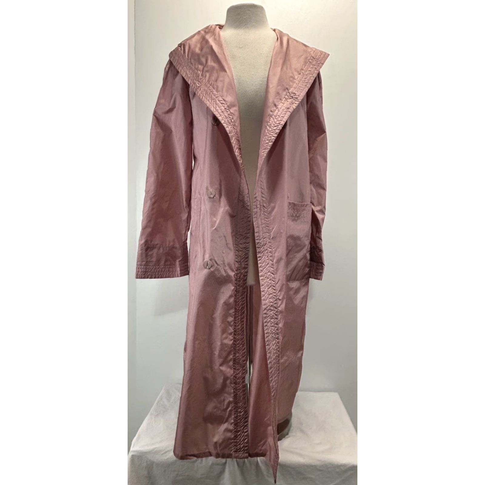 Vintage VINTAGE Totes Coat Trench Nylon Rain Women’s Sz 8 Pink Lightweight Long Sleeve Button Long Size M / US 6-8 / IT 42-44 - 7 Thumbnail