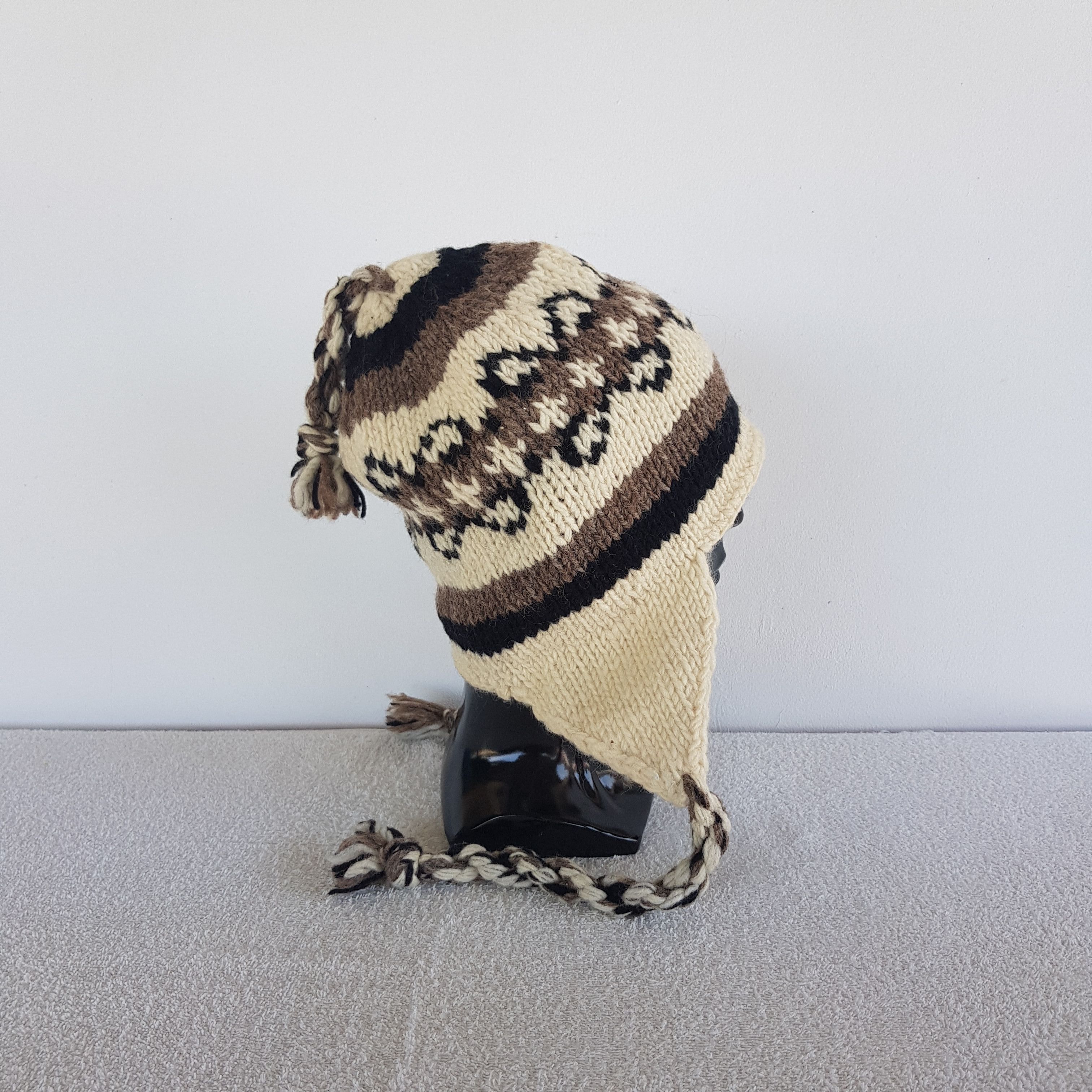 Other Vintage Navajo Aztec Earflap Beanie Snow Caps Ski Hats. Size ONE SIZE - 3 Thumbnail