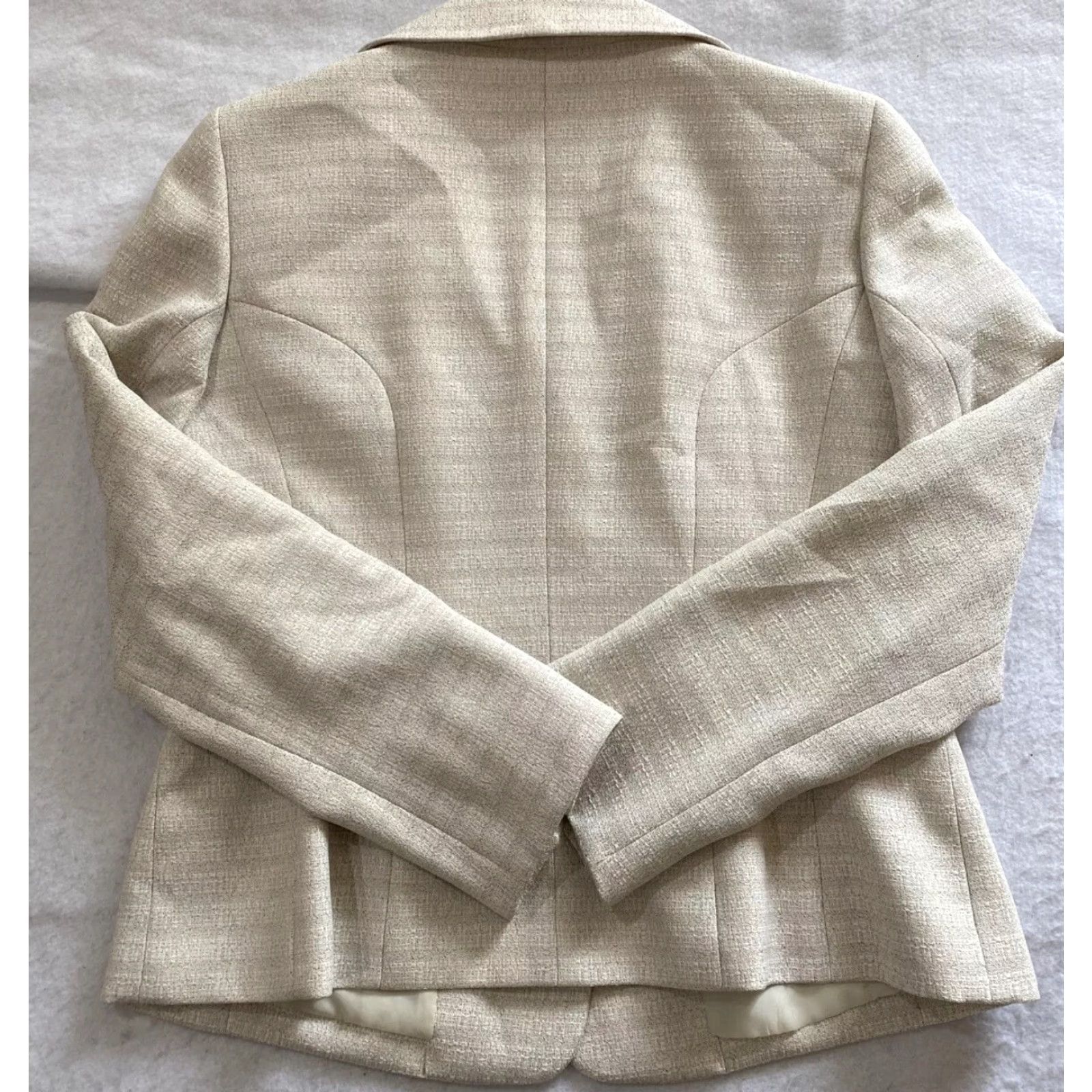 Vintage VINTAGE Le Suit Blazer Jacket Women’s Size 8 Tan Pinstripe Lined Skirt Suit Business Womens 90s Size M / US 6-8 / IT 42-44 - 7 Thumbnail