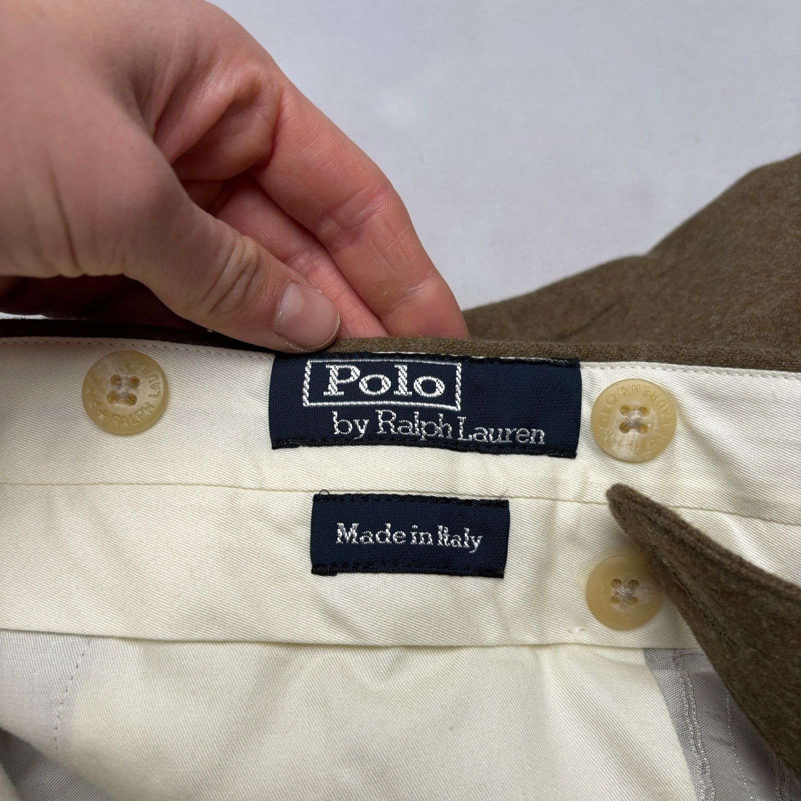 Polo Ralph Lauren × Vintage Vintage Polo Ralph Lauren Wool Cashmere Pleated Pants 38x28 Size US 38 / EU 54 - 9 Thumbnail