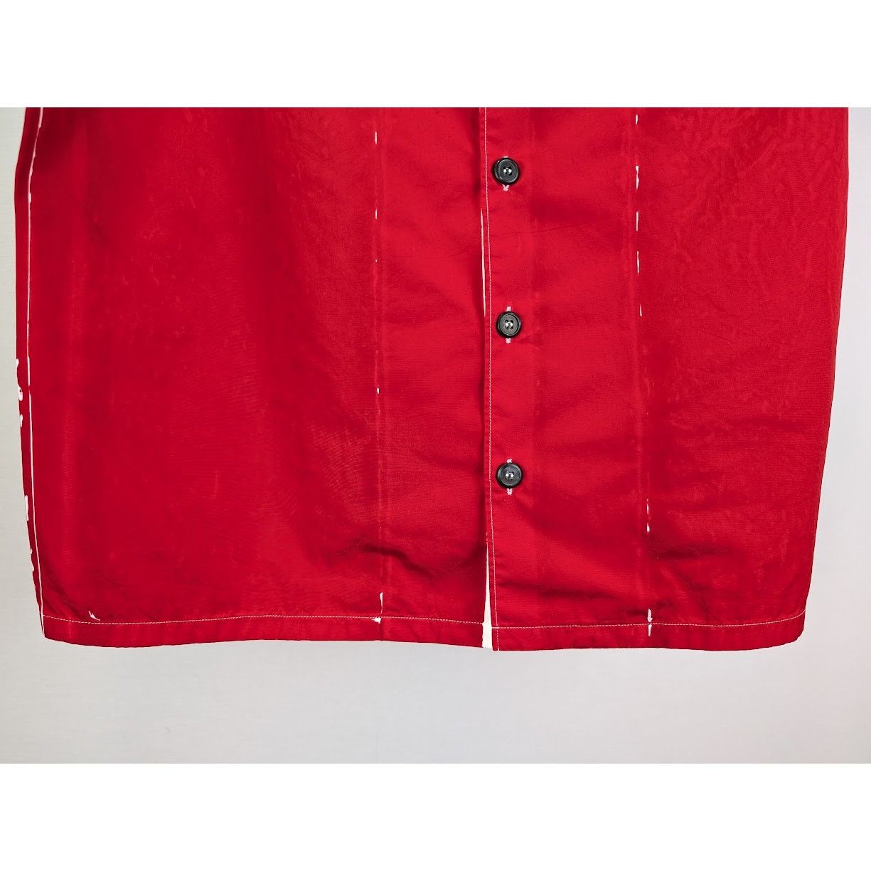 Prada o1rshd1 Popeline Shirt in Rosso Size US S / EU 44-46 / 1 - 7 Thumbnail