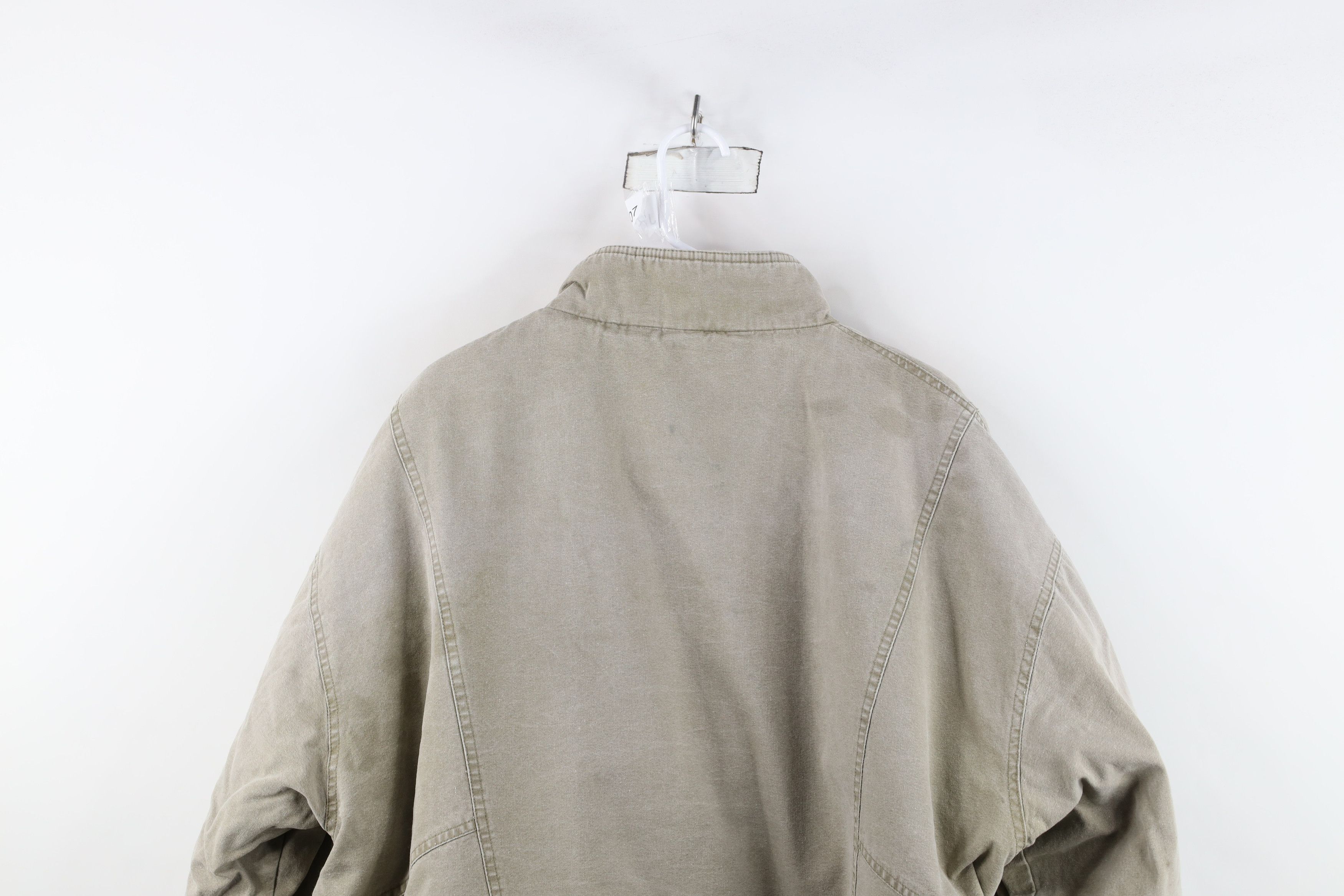 Vintage Vintage 90s Streetwear Pile Fleece Lined Stonewash Jacket Size US XL / EU 56 / 4 - 14 Thumbnail