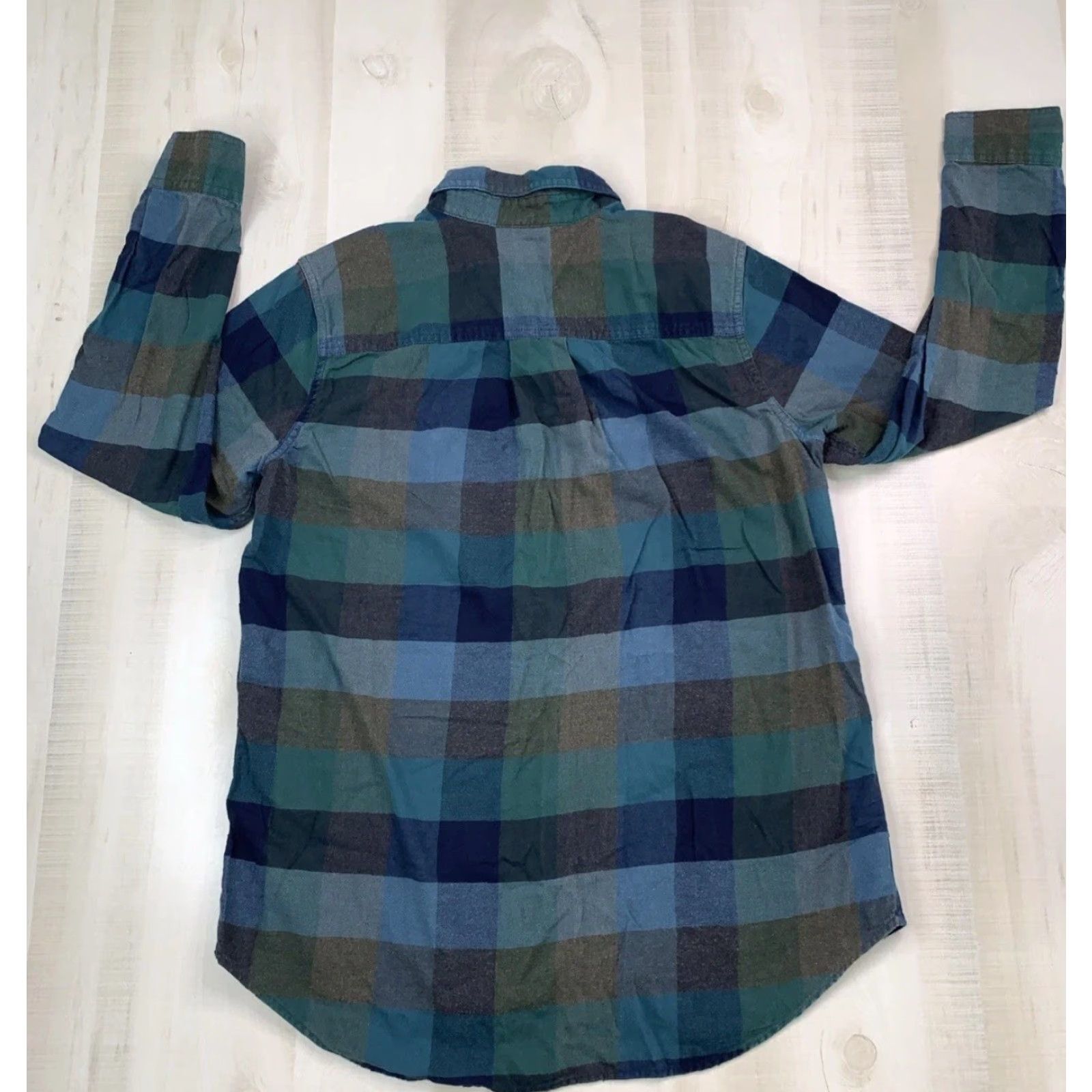 Eddie Bauer VINTAGE Eddie Bauer Womens Blue Buffalo Check Plaid Flannel Shirt Medium-12930 Size M / US 6-8 / IT 42-44 - 6 Thumbnail