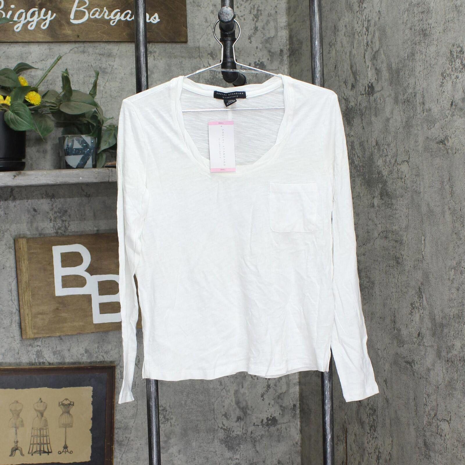 Sanctuary NWT Social Standard by Sanctuary Long T-Shirt Tee 2XL White Size XXL / US 16-18 / IT 52-54 - 1 Thumbnail