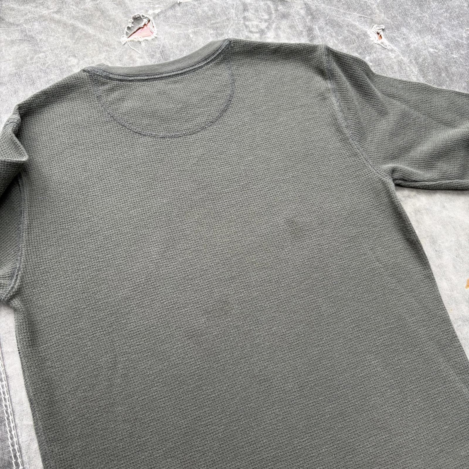 Faded Glory Vintage Y2K Faded Glory Olive Green Waffle Thermal Shirt Size US XS / EU 42 / 0 - 5 Thumbnail