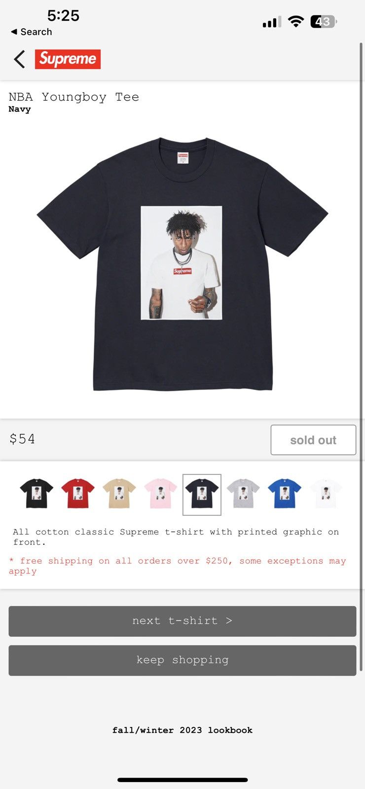 Supreme Supreme NBA Youngboy FW23 T-Shirt Size US L / EU 52-54 / 3 - 1 Thumbnail