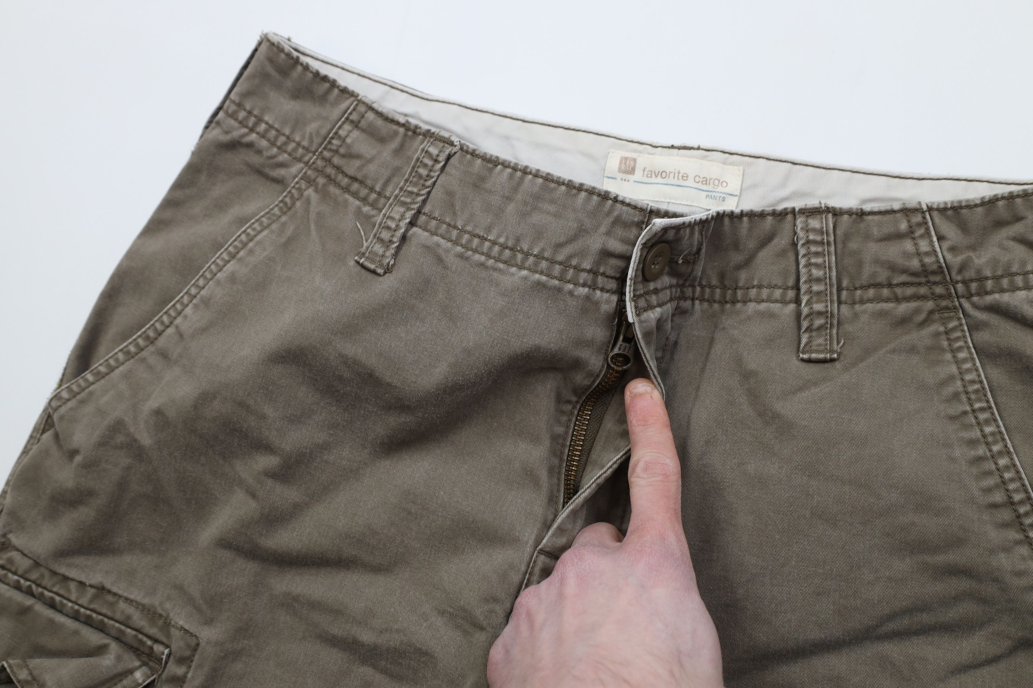 Gap Vintage 90s Y2K Gap Fit Wide Leg Cargo Pants Beige Cotton Size US 32 / EU 48 - 7 Thumbnail