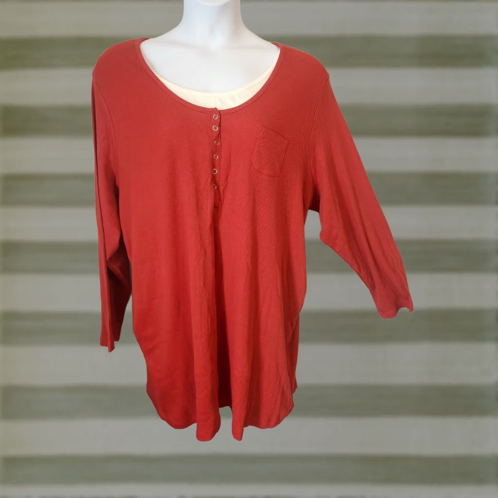 Vintage VINTAGE Woman Within Blouse Shirt? Size XXL / US 16-18 / IT 52-54 - 1 Thumbnail