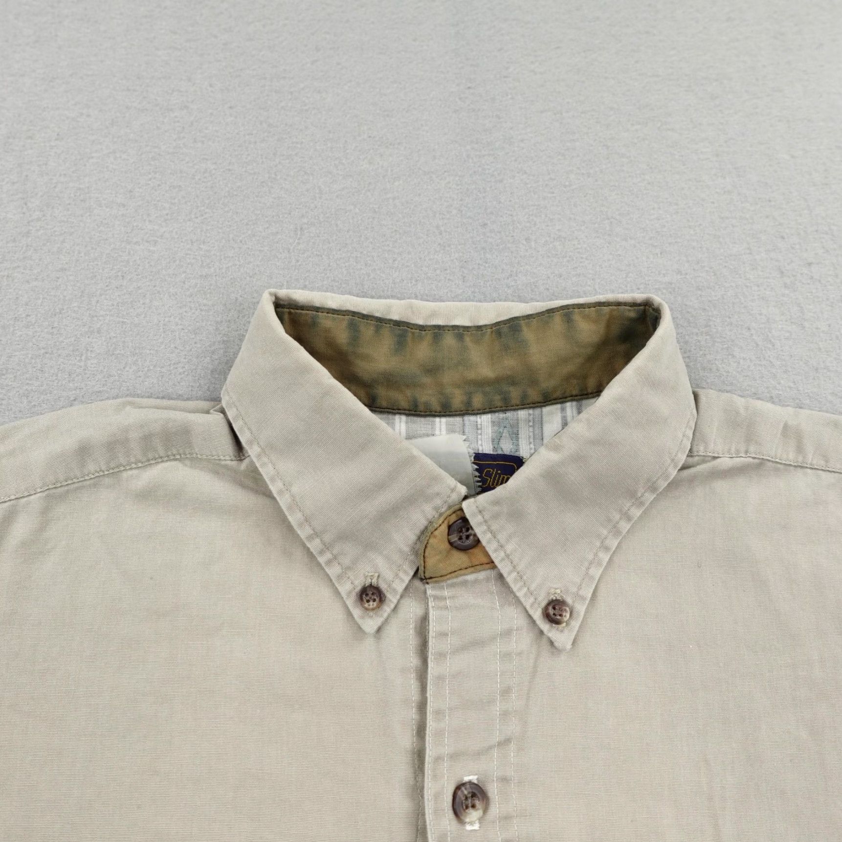 Vintage VINTAGE Panhandle Slim Shirt XL Gray Aztec Striped Button-Up Long Sleeve Western Mens Size US XL / EU 56 / 4 - 2 Thumbnail