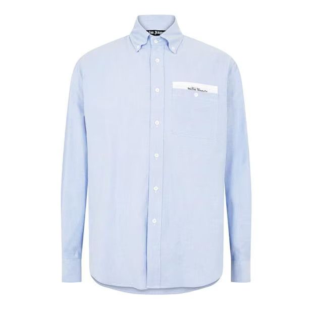 image of Palm Angels O1G2R1Mq0524 Shirts In Light Blue, Men's (Size Medium)