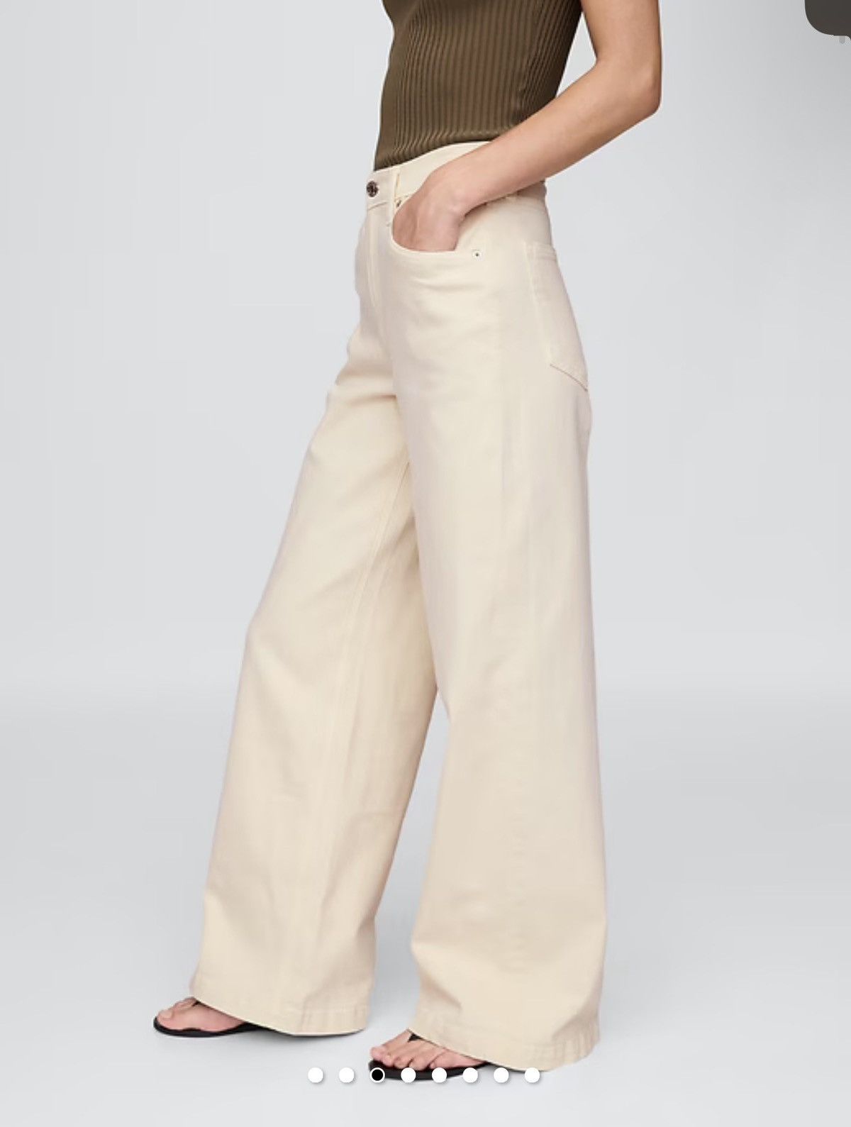 Gap GAP High Rise Stride Wide-Leg Jeans Size 28" / US 6 / IT 42 - 4 Thumbnail
