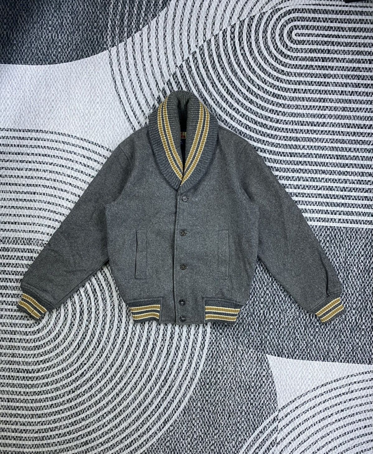 Japanese Brand Vintage B.M.Y Varsity Style Wool Jacket Size US M / EU 48-50 / 2 - 1 Thumbnail