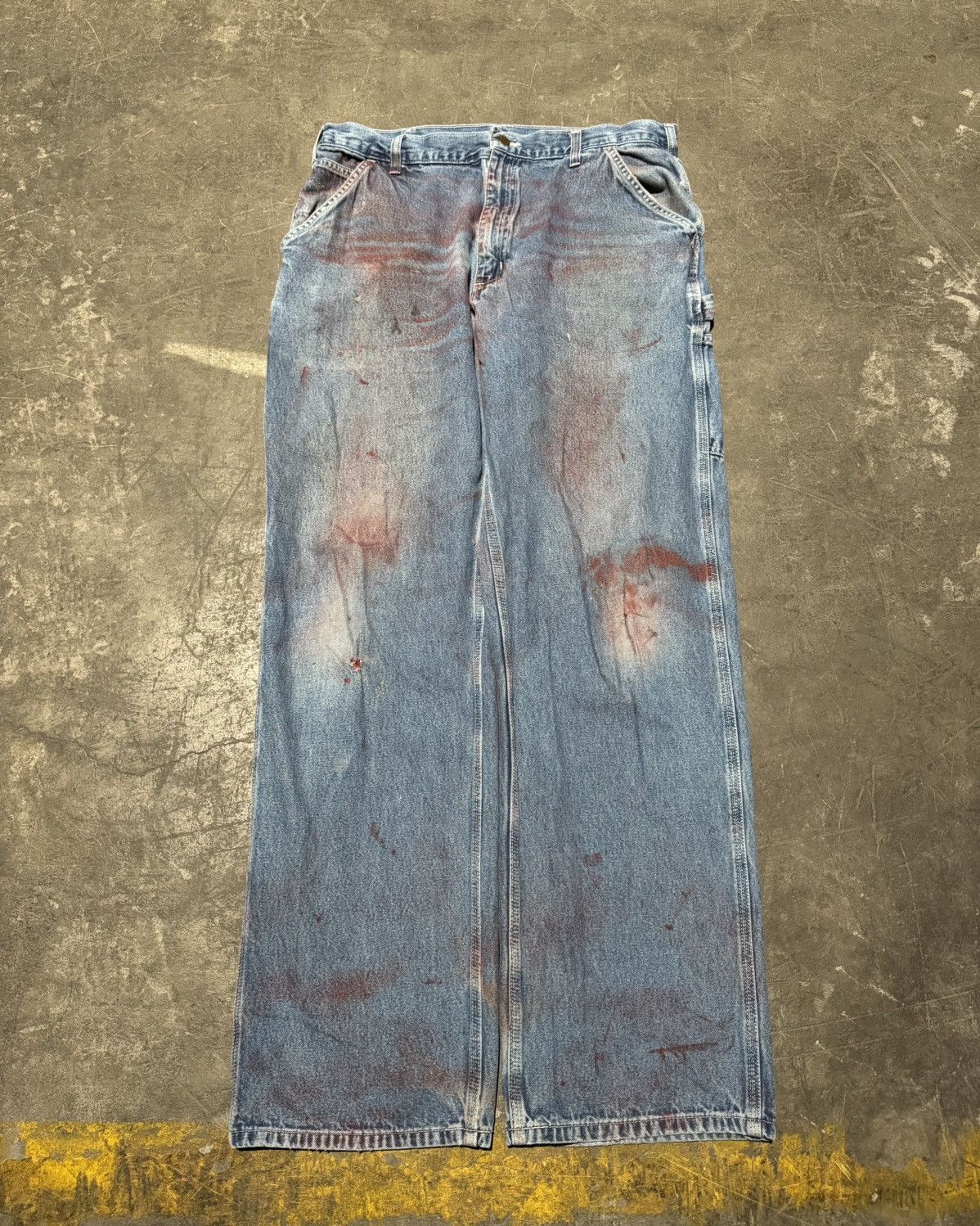 Carhartt × Vintage Vintage Distressed Carhartt Denim Carpenter Jeans Size 36x34 Size US 36 / EU 52 - 1 Thumbnail