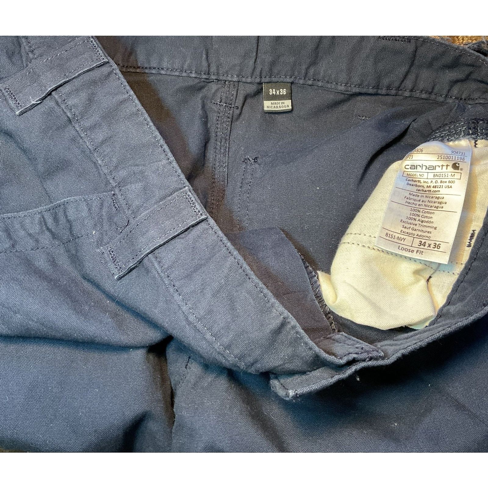 Carhartt 👖 Durable Carhartt Work Pants - Cotton Blend, Size 34x36 Size US 34 / EU 50 - 3 Thumbnail