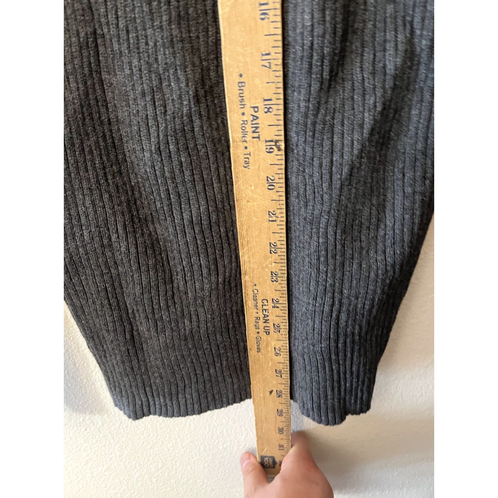 DKNY DKNY Sweater Womens L Gray Knit Shawl Collar Ribbed Pullover Long Sleeve Size L / US 10 / IT 46 - 4 Thumbnail
