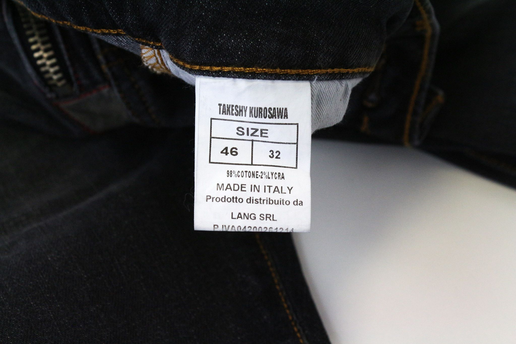 Takeshy Kurosawa W32 Dark Grey Cotton Stretch Slim Painted Jeans 75850 Size US 32 / EU 48 - 5 Thumbnail