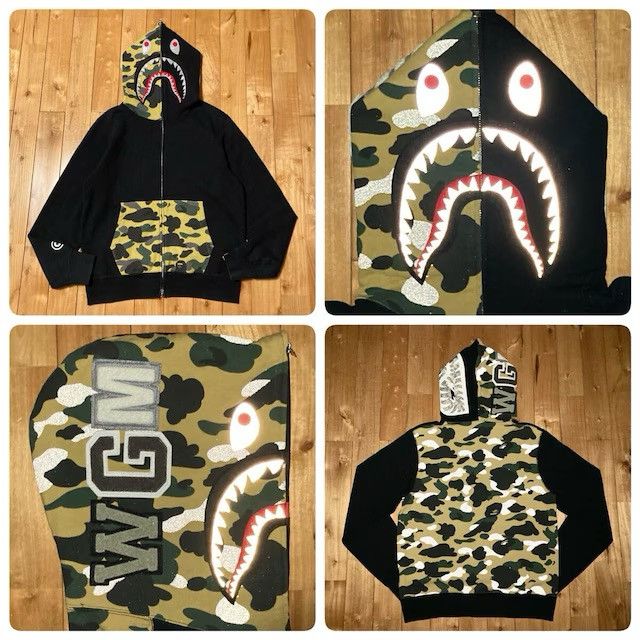 Bape BAPE Reflector Camo Shark Full Zip Hoodie a bathing ape Size US L / EU 52-54 / 3 - 1 Thumbnail