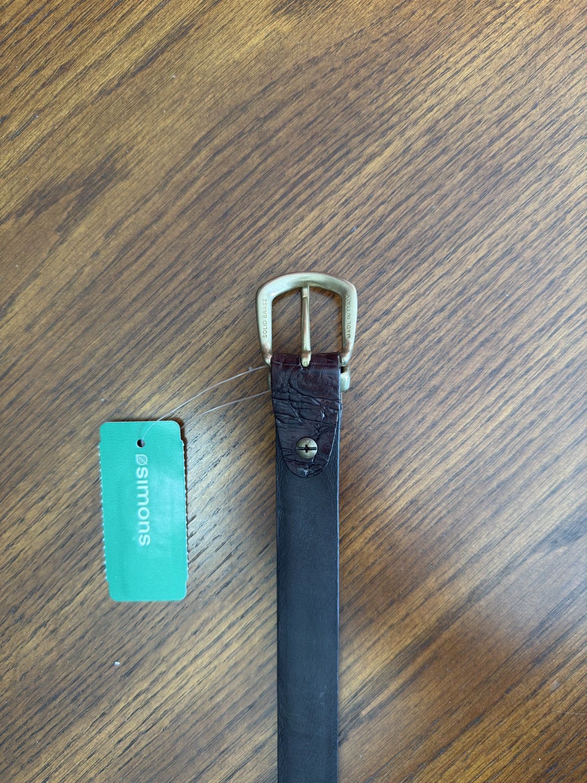 Simons Leather Belt Size 32 - 2 Thumbnail