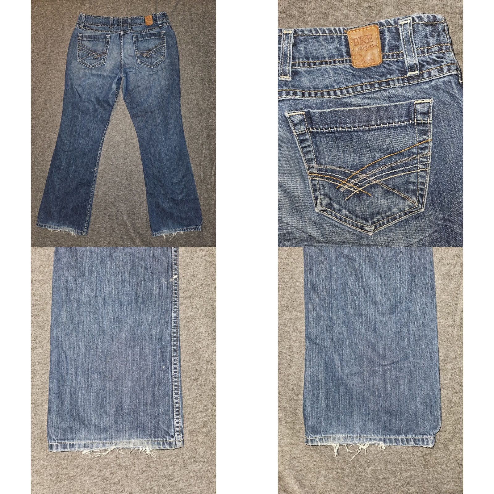 Vintage BKE Whitney Jeans Women's 31x31 Bootcut Blue Denim Solid Embroidered Logo Buckle Bke Preppy Cowboy Rock Everyday Casual Regular Size 24" / US 00 / IT 34 - 8 Thumbnail