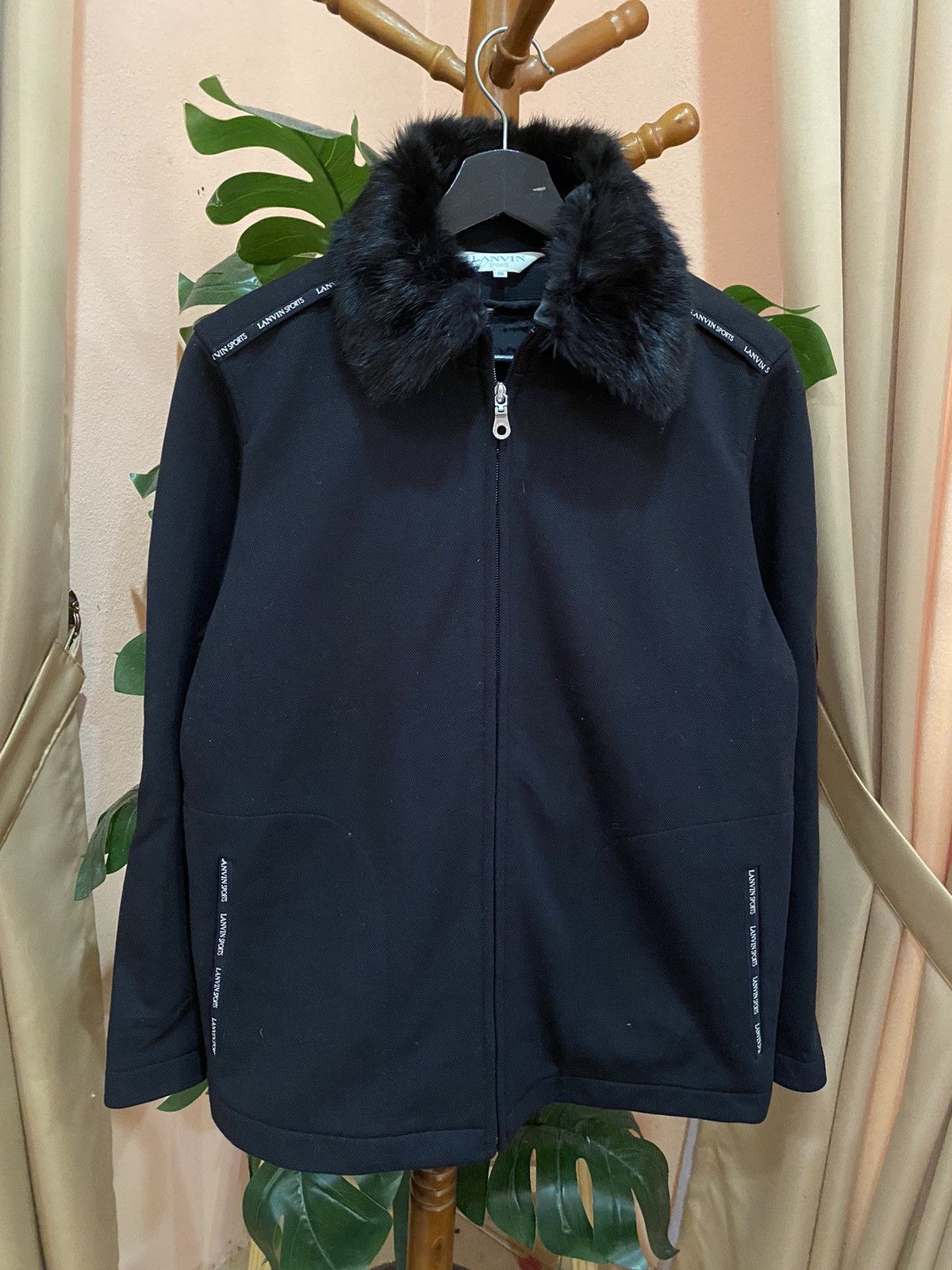Lanvin Lanvin Sports Black Jacket – Elegant Fur Collar, Women’s Size XS / US 0-2 / IT 36-38 - 3 Thumbnail