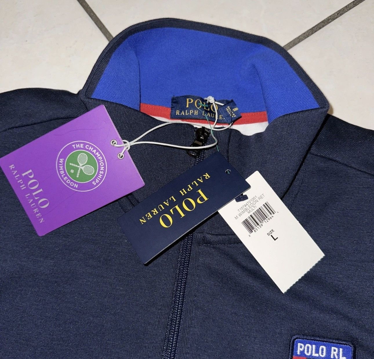 Polo Ralph Lauren Polo Ralph Lauren Wimbledon Tennis Double-Knit Track Jacket Size US L / EU 52-54 / 3 - 5 Thumbnail