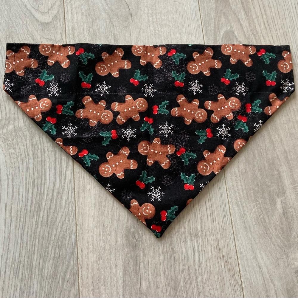 Designer Gingerbread Dog Bandana Size ONE SIZE - 3 Thumbnail