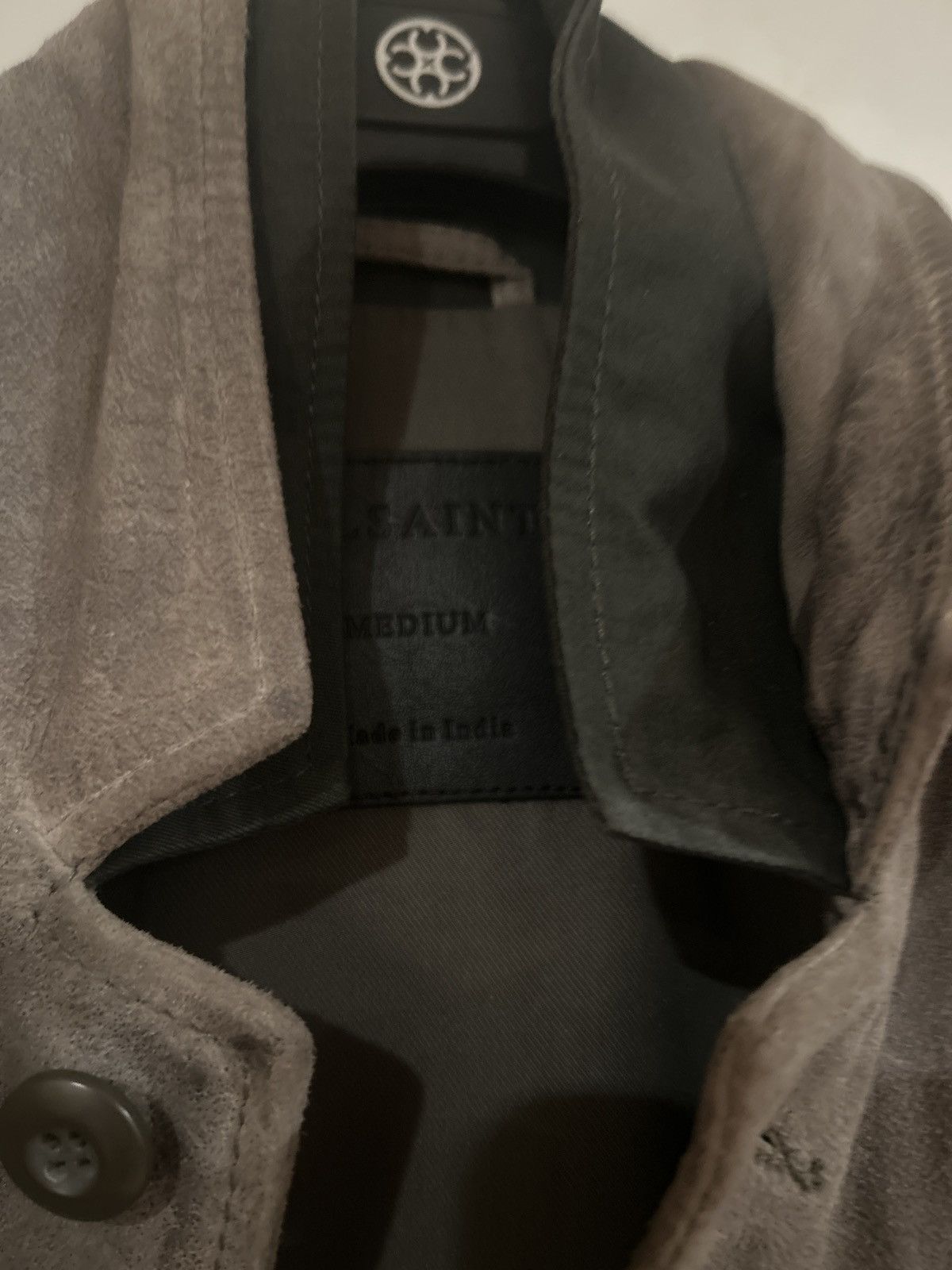 Allsaints Allsaints Suede Shirt Jacket Gray Medium Military Size US M / EU 48-50 / 2 - 2 Thumbnail