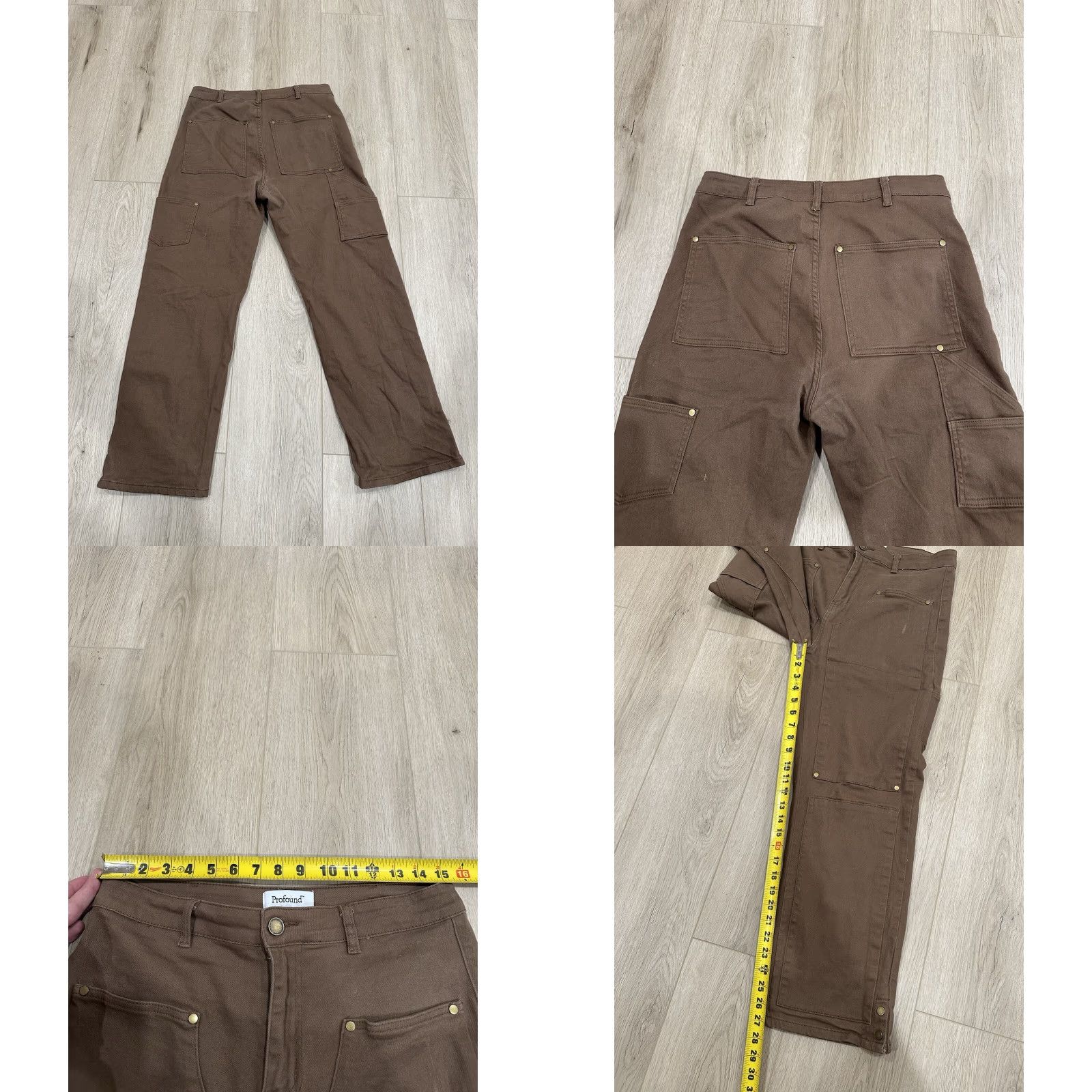Doublet Profound Pants Mens Casual Brown 30 Regular 27 Inseam Double Knee Vintage No Size US 30 / EU 46 - 8 Thumbnail
