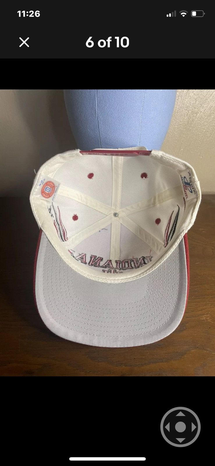 Logo Athletic Vintage 90’s Diamond Cut Hat Logo Athletic Indiana Hoosiers Size ONE SIZE - 5 Thumbnail