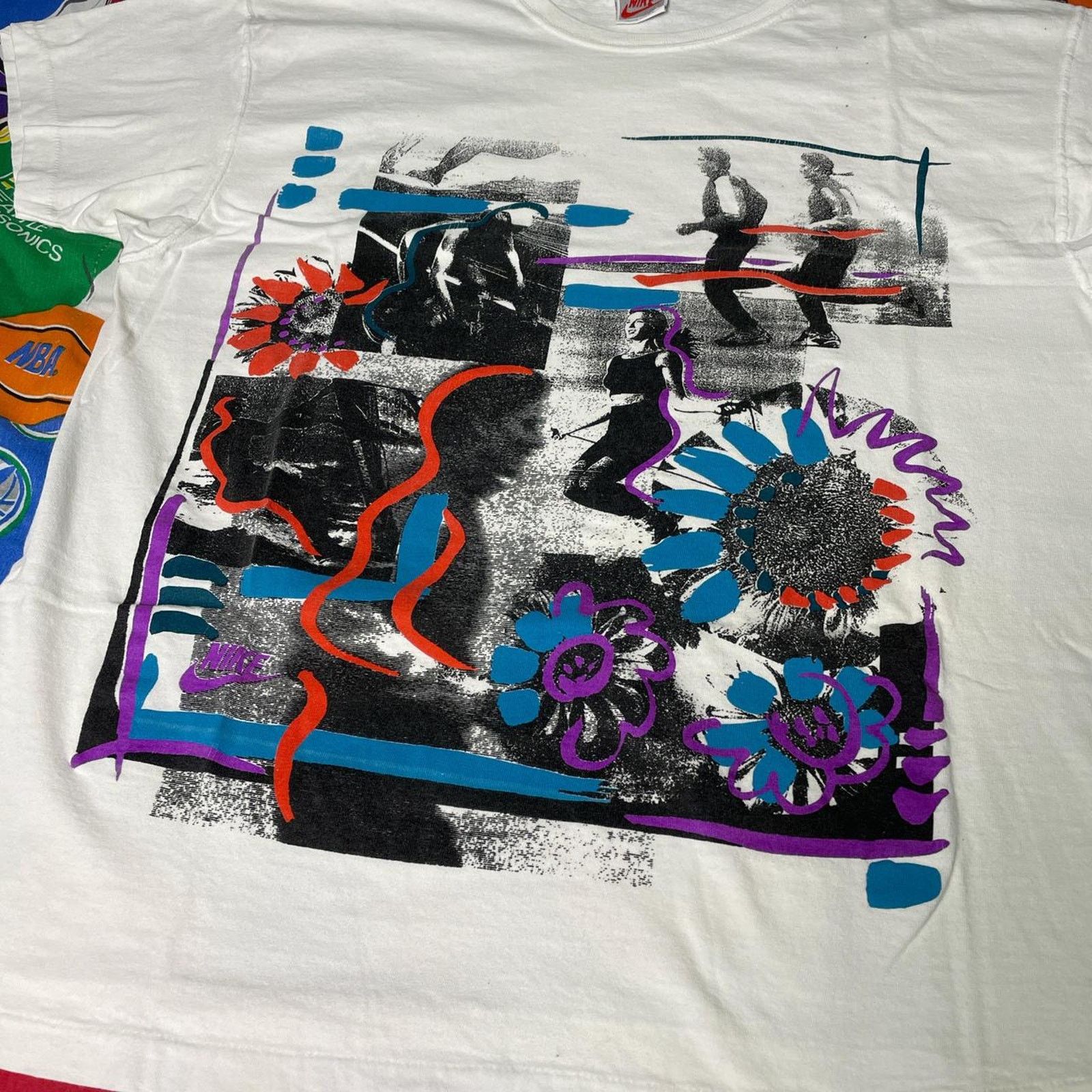 Nike × Vintage Vintage 90s Nike Gymnastics Sports Women Sz L Large T-Shirt Size L / US 10 / IT 46 - 3 Thumbnail