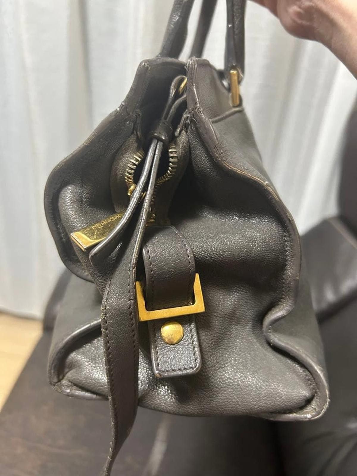 Saint Laurent Paris Saint Laurent - Classic Black Leather Tote Bag Size ONE SIZE - 4 Thumbnail