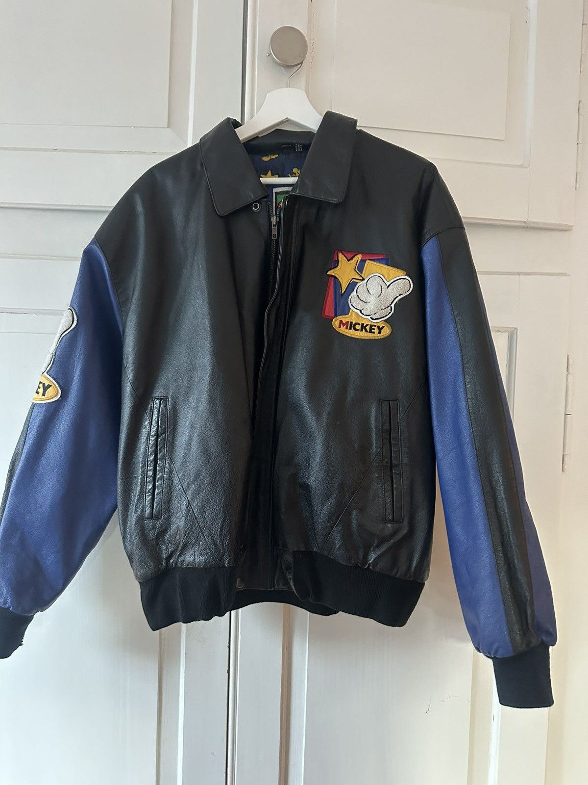 Vintage VINTAGE PADDED LEATHER BOMBER JACKET Size US L / EU 52-54 / 3 - 1 Thumbnail