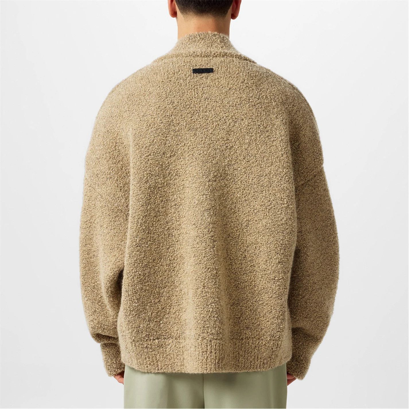 Fear of God o1g2r1mq0426 Overlapped V-Neck Sweater in Beige Size US XL / EU 56 / 4 - 3 Thumbnail