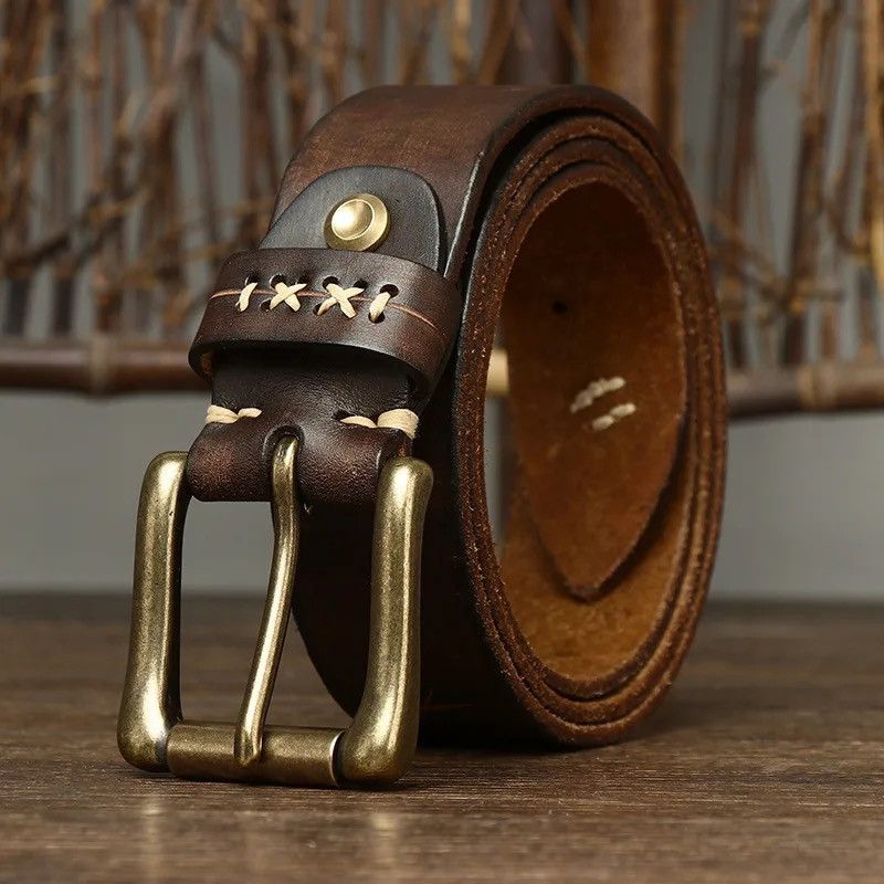 Leather × Vintage Genuine Leather Belt Size ONE SIZE - 1 Thumbnail