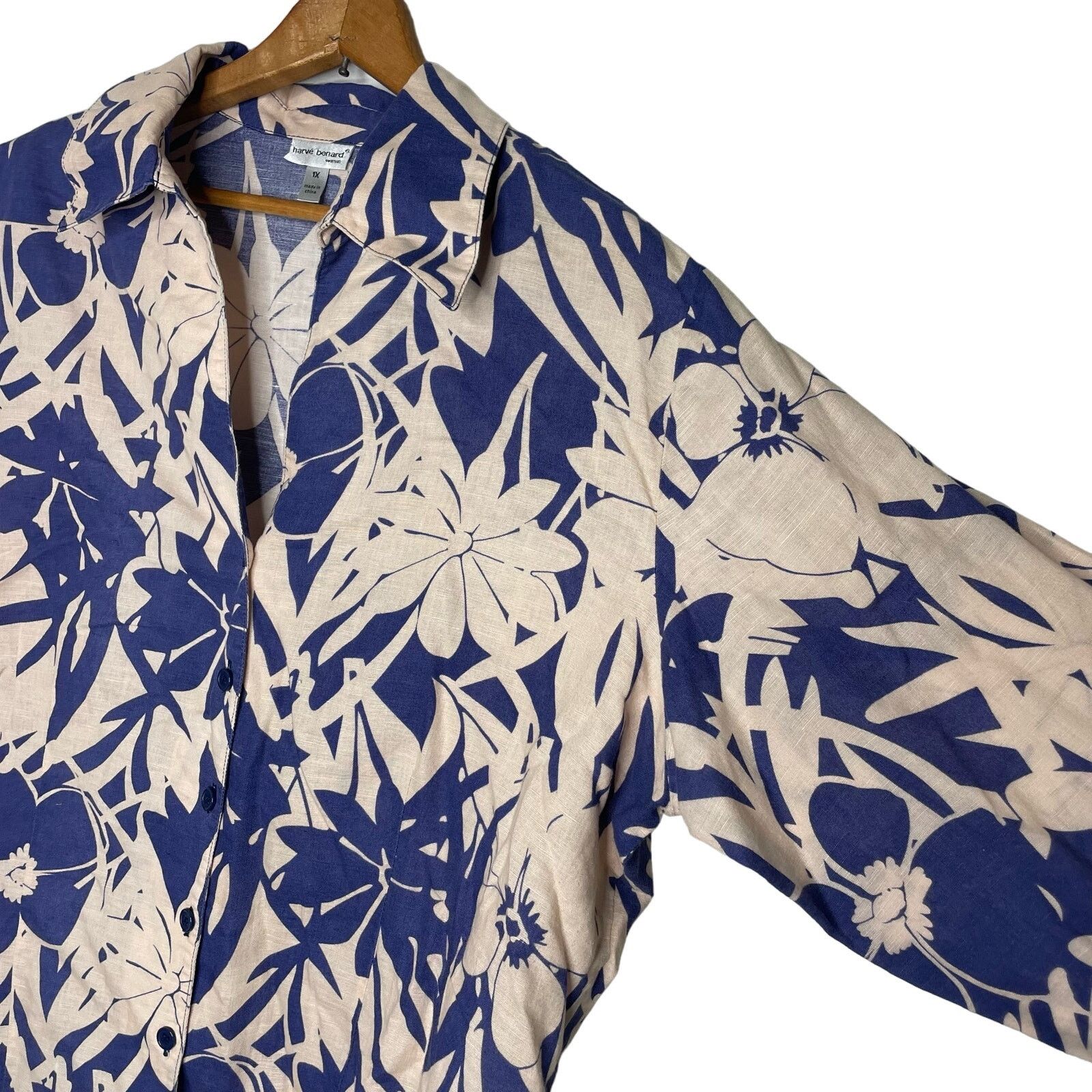 Harve Benard Harve Benard Linen Blend Button Down Size XL / US 12-14 / IT 48-50 - 4 Thumbnail