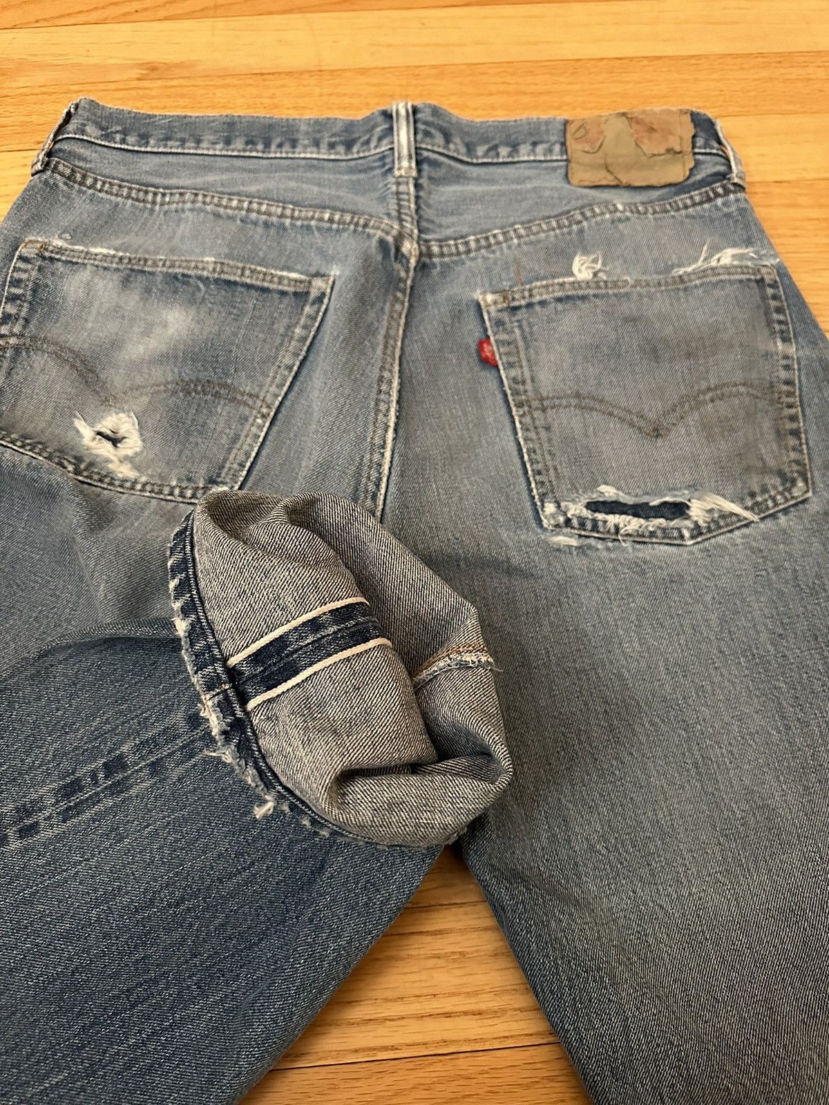 image of Levis x Vintage Authentic Vintage 70/80S Levi 501 Red Line Selvedge Denims in Blue, Men's (Size 33)