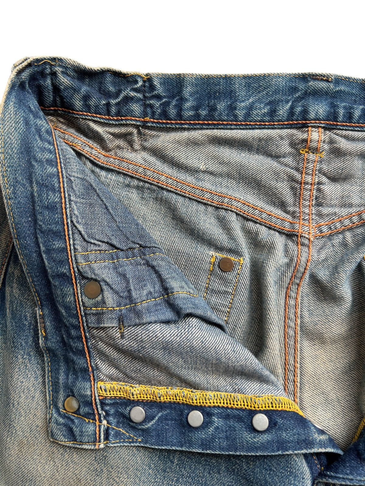 The Real McCoy's Vintage Mccoy Distressed Mudwash Denim Jeans 31x29 Size US 31 - 11 Thumbnail