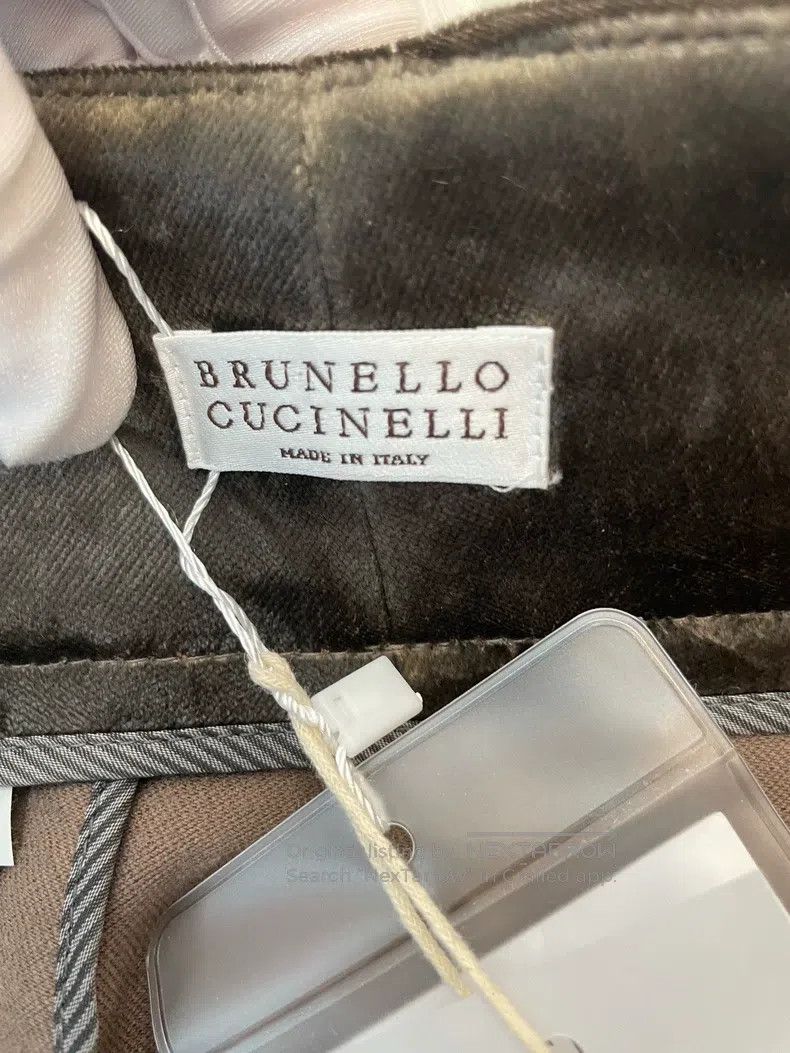 Brunello Cucinelli Brunello Cucinelli Military Green Velvet Casual Trousers Size 26" / US 2 / IT 38 - 6 Thumbnail