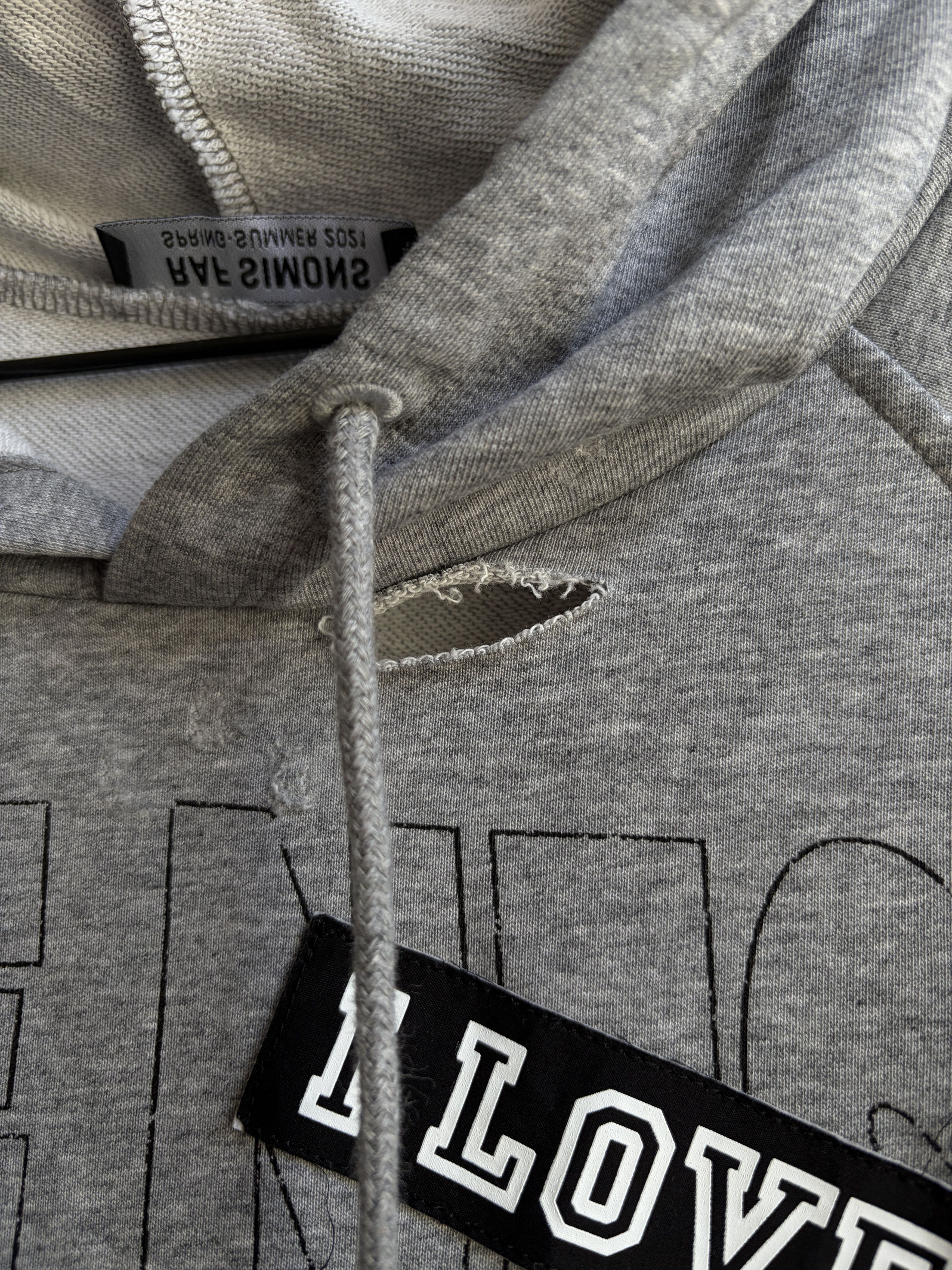 Raf Simons SS21 Patched Distressed Hoodie w/ Pins Size US S / EU 44-46 / 1 - 8 Thumbnail