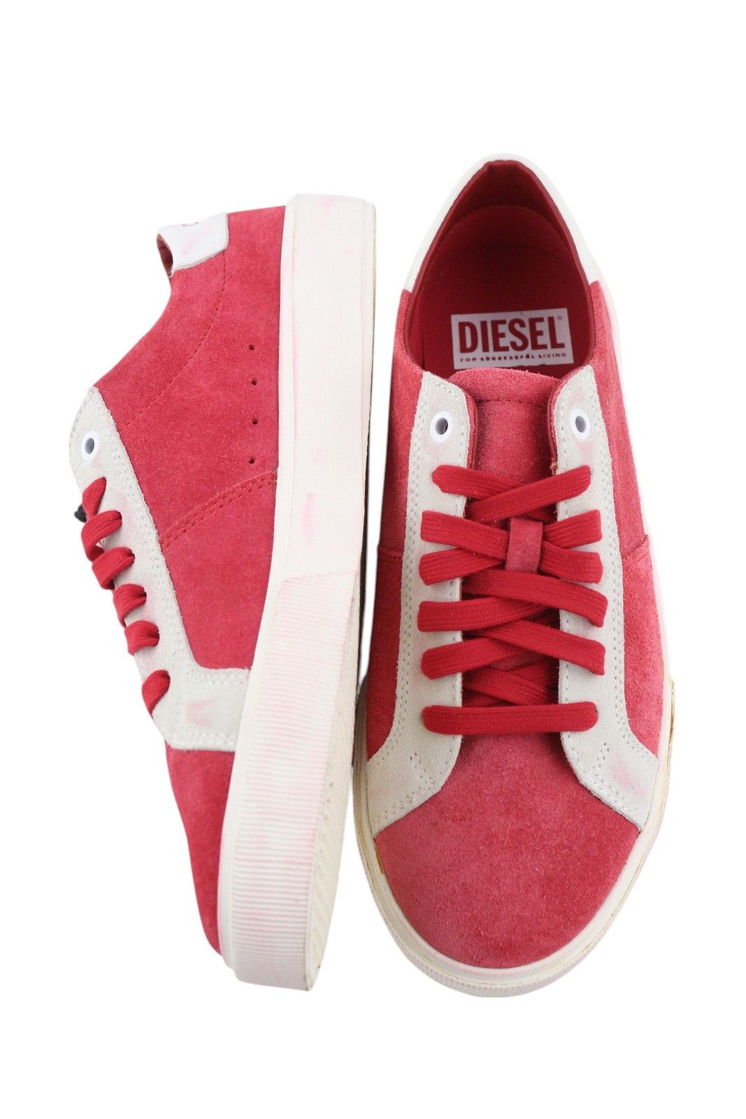 Diesel S-MYDORI LC EU41 Red Suede Leather 41523 Size US 8 / EU 41 - 5 Thumbnail
