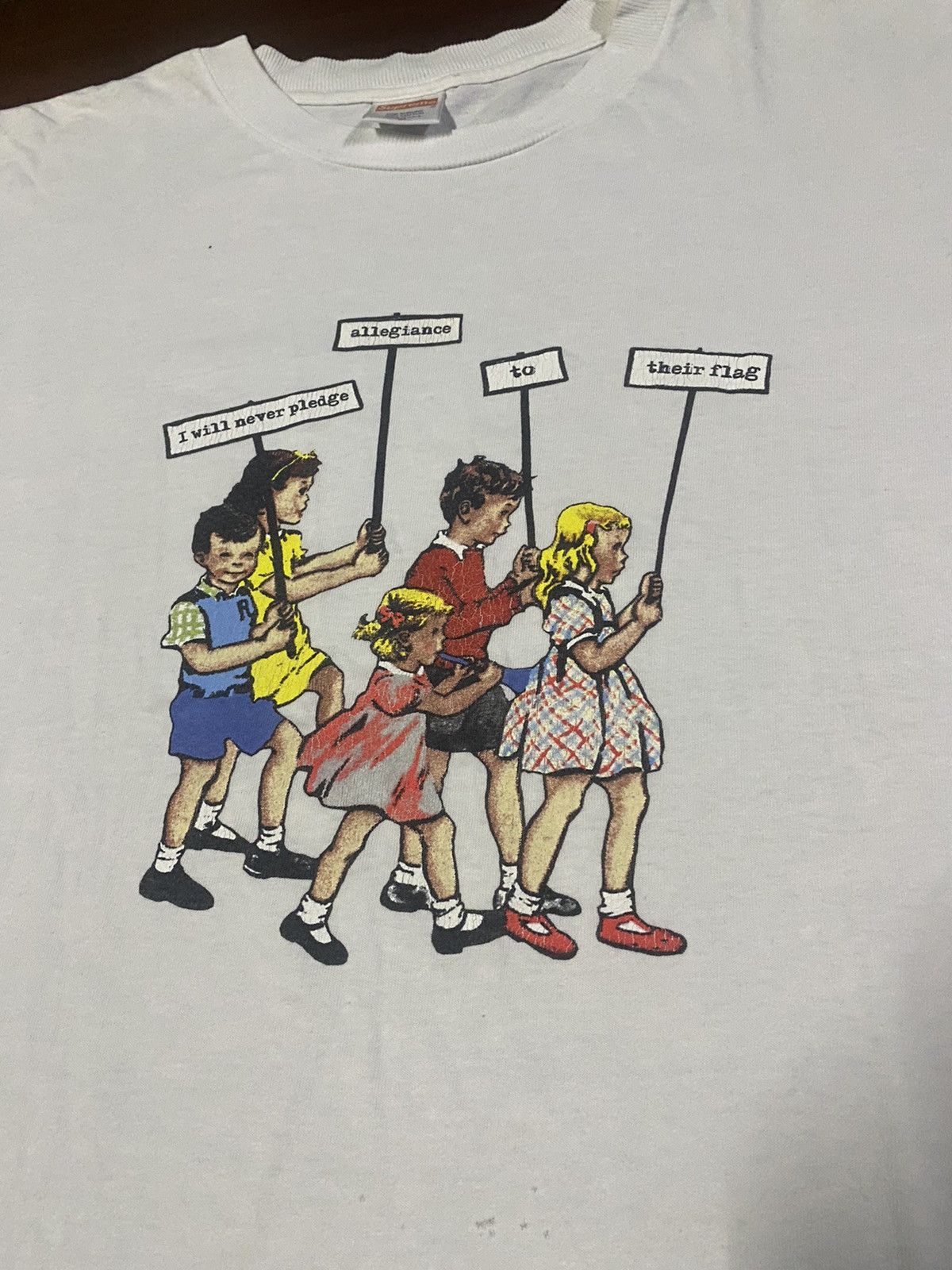 Supreme × Vintage Vintage y2k supreme i will never pledge allegiance tees 08 Size US M / EU 48-50 / 2 - 1 Thumbnail