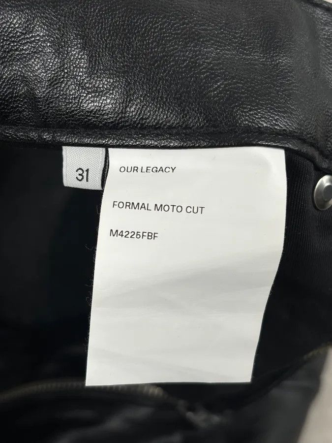 Our Legacy Our Legacy Black Faux Leather Formal Moto Cut Pants Size US 32 / EU 48 - 11 Thumbnail