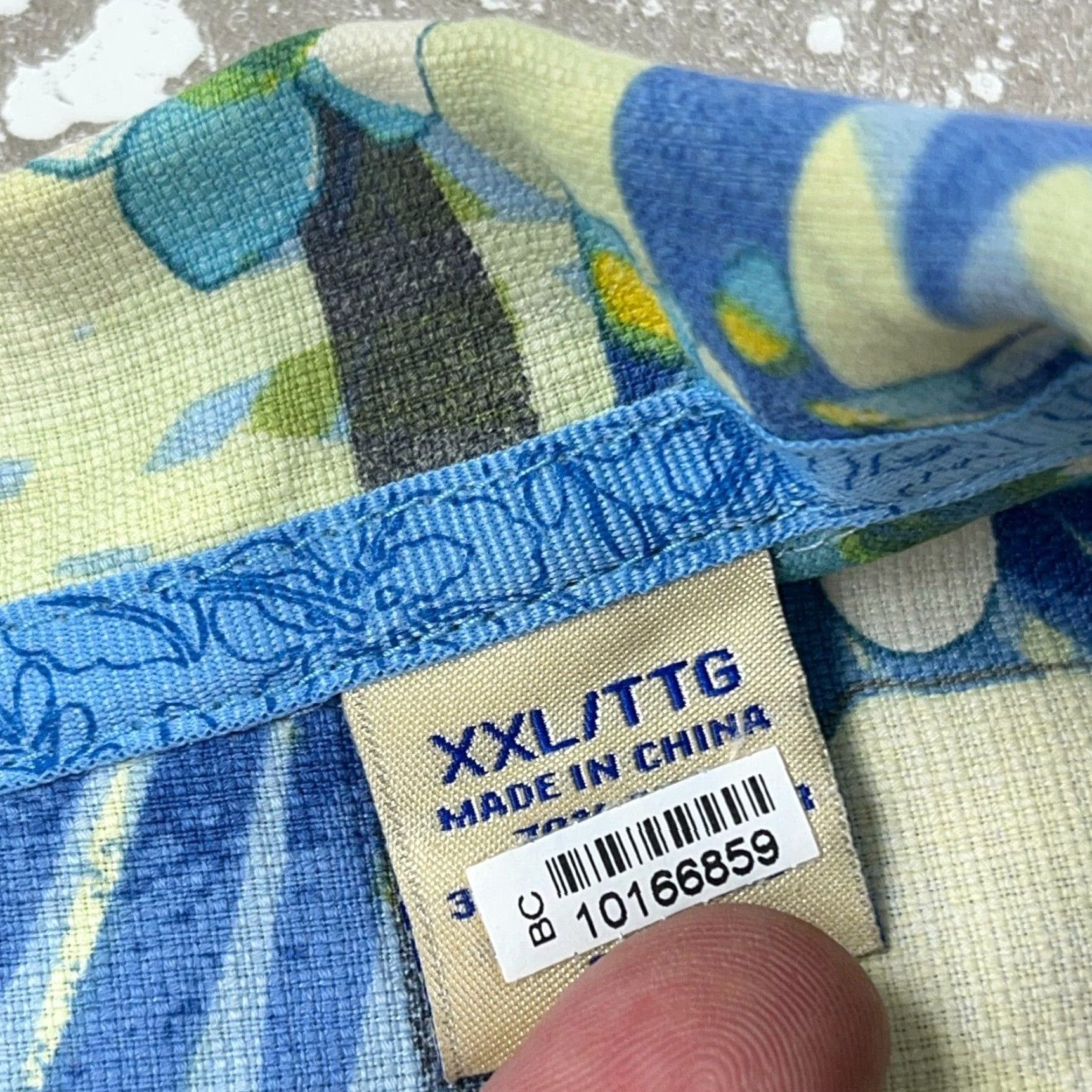 Tommy Bahama Tommy Bahama Shirt Men XXL Silk Button Up Blue Yellow Floral Hawaiian IslandZone Mens Size US XXL / EU 58 / 5 - 4 Thumbnail
