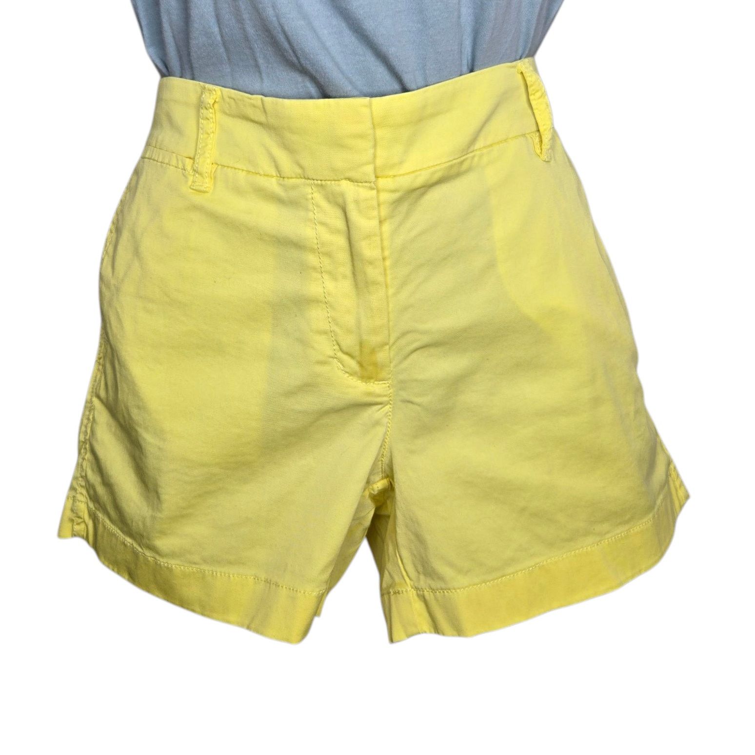 J.Crew J Crew Womens Chino Shorts Size 6 Vivid Yellow 4" Inseam Size 28" / US 6 / IT 42 - 1 Thumbnail
