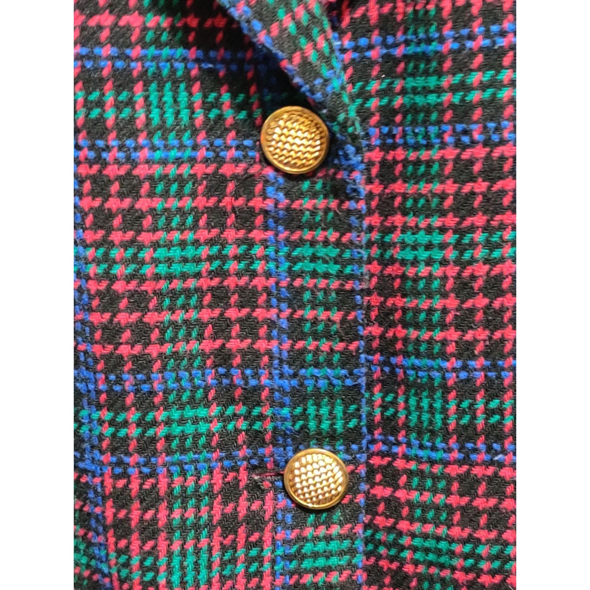 Vintage Vintage Joan Leslie 18W Plus Size 90s Plaid Wool Blend Blaze Size XXL / US 16-18 / IT 52-54 - 5 Thumbnail