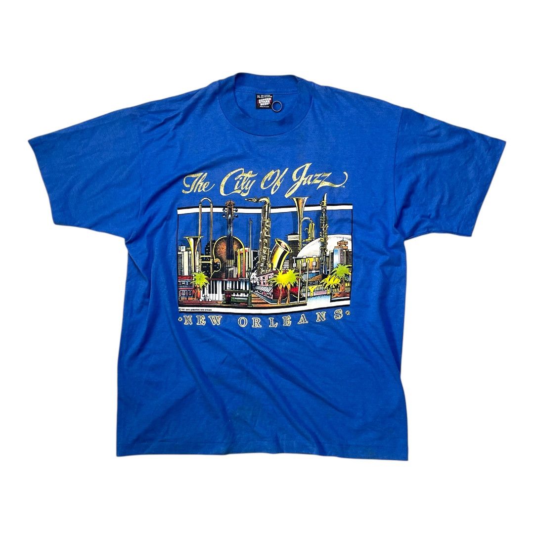 Vintage Vintage 90s New Orleans Jazz tee Size US XL / EU 56 / 4 - 1 Thumbnail